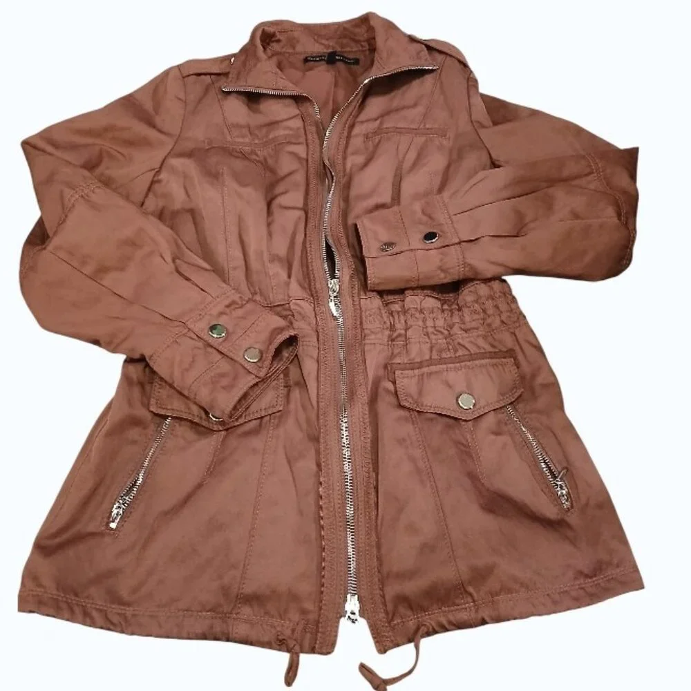 WHITE HOUSE BLACK MARKET Burgundy Utility Jacket Size 4 EUC - Picture 12 of 16